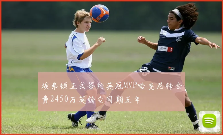 埃弗顿正式签约英冠MVP哈克尼转会费2450万英镑合同期五年